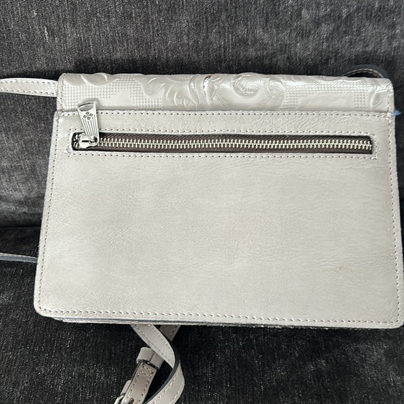 NWT Patricia Nash Gray Leather Crossbody Bag Handbag Med - Picture 3 of 6